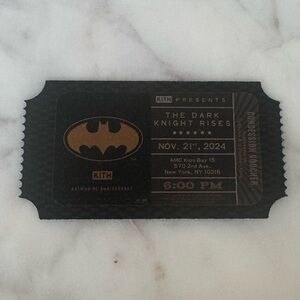 KITH X BATMAN “The Dark Knight Rises” Collectors AMC Ticket Stub 11/21